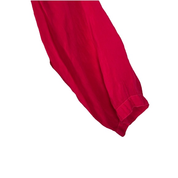 Johnny Was Hot Pink Floral Embroidered Button Up Blouse‎ Women's Size M - Picture 7 of 12